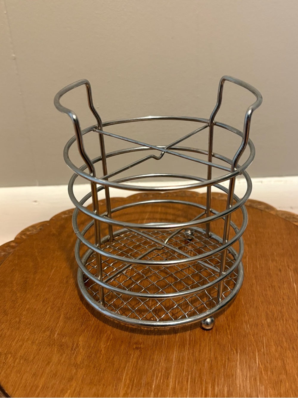 Silver Wire Utensil Holder